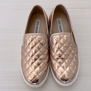 Steven Madden Rose Gold 7US slip on sneaker